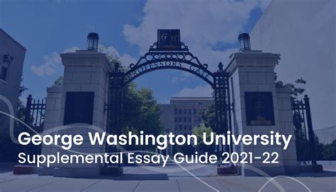 Does George Washington University Have Supplemental Essays: A Detailed Exploration