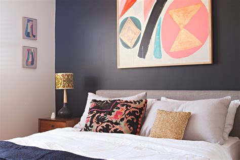 how high above bed to hang art how much space should there be between the art and the ceiling?