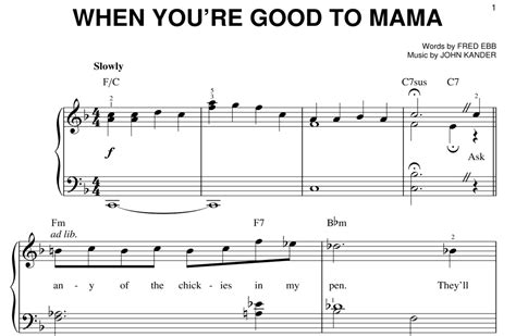 When You're Good to Mama Sheet Music: A Melodic Journey Through Time and Emotion